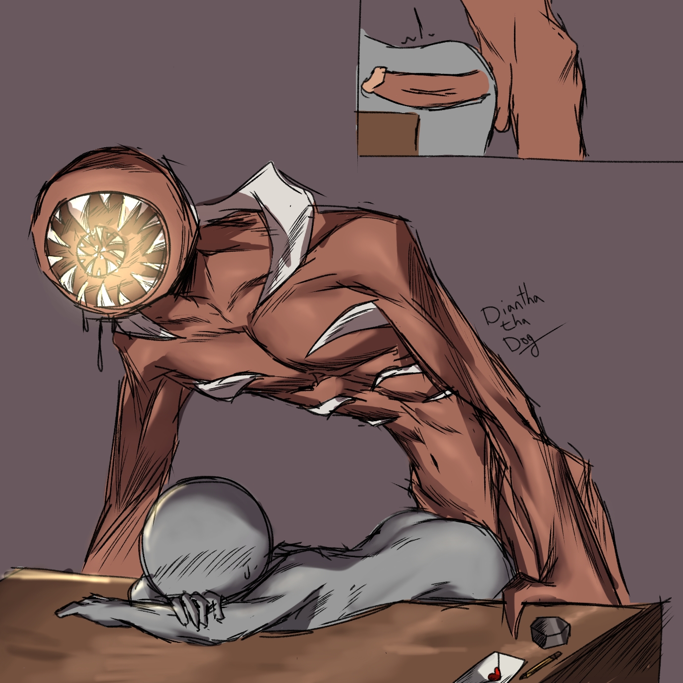 1boy, ambiguous gender, ambiguous penetration, anon, balls, bent over, big penis, diantha tha dog, doors (roblox), figure (doors), gay, human, male, male penetrating, monster, monster boy, monster on human, non-human, penetration, penetration from behind, penis, roblox, roblox game, sex, tagme, x-ray view