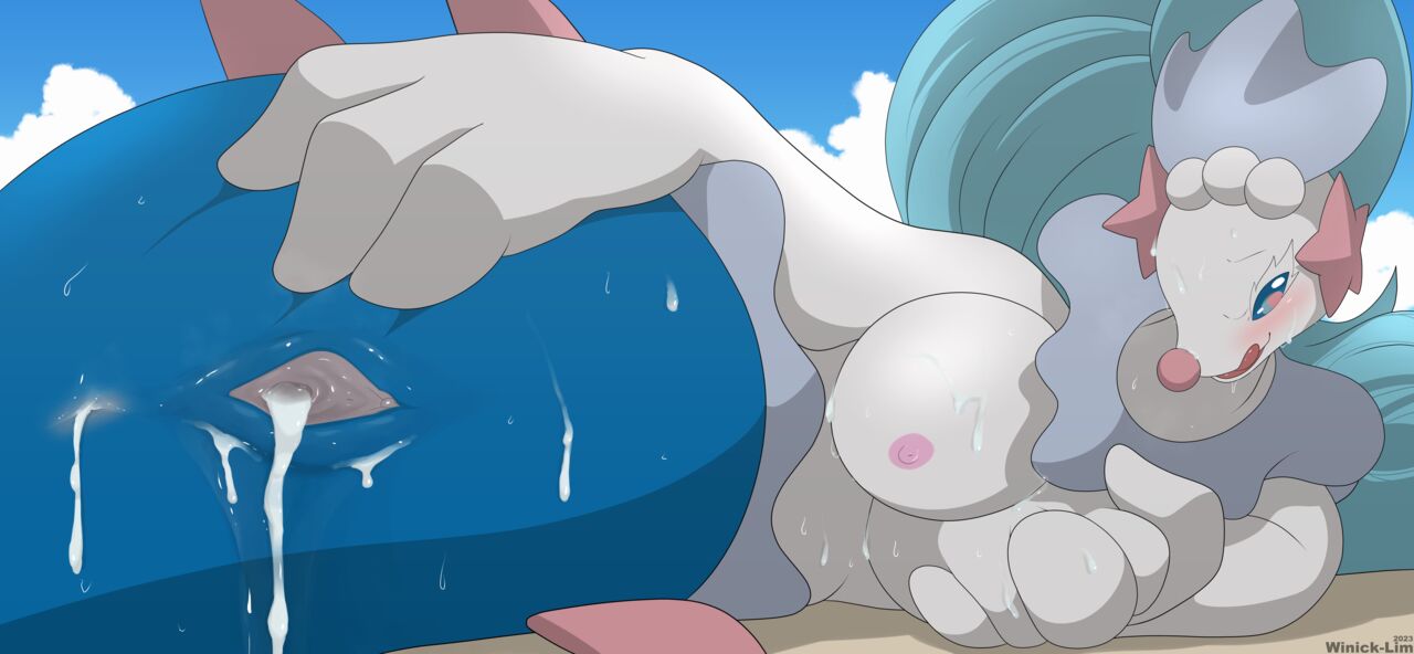 absurd res, after sex, after vaginal, anus, breasts, cum, cum in pussy, cum inside, cum on body, female, female penetrated, game freak, male, male penetrating, male penetrating female, male/female, mammal, merfolk, mermaid, mermaid tail, nintendo, patreon, penis, penis in pussy, pokemon, pokemon (species), primarina, pussy, sky, touching breast, vagina, vaginal, vaginal insertion, vaginal penetration, vaginal sex, white body, white boobs, winick-lim