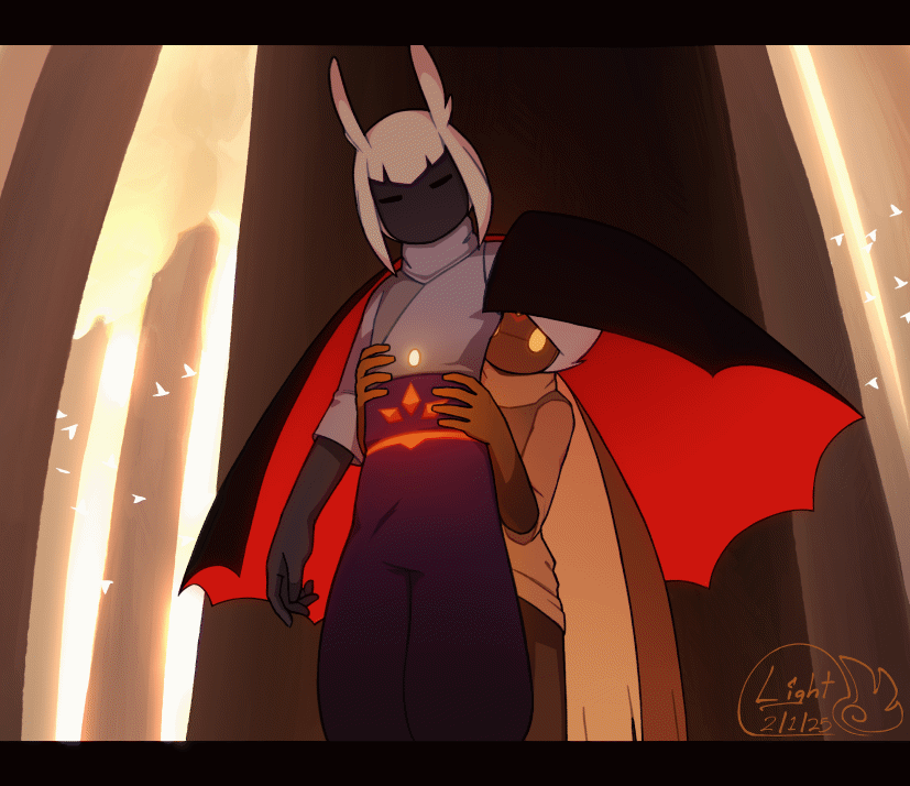 2boys, animated, animated gif, black body, cape, frame by frame, gay, glowing body, glowing eyes, glowing penis, humping, letterbox, letterboxed, lightwing01, male, male/male, mask, no mouth, penis, public, self upload, sky children of the light, sky: children of the light, standing sex, thatgamecompany, thigh sex, white hair, yaoi