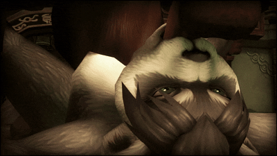 3d 3d_(artwork) animated bear bear_ears black_fur black_nipples blowjob breasts chubby double_penetration double_team furry humanoid_genitalia humanoid_penis irrumatio liu_flameheart lying missionary_position mists_of_pandaria nipples nude oral panda pandaren penis rexxcraft sex testicles vaginal_penetration warcraft wet_penis white_fur world_of_warcraft yaungol