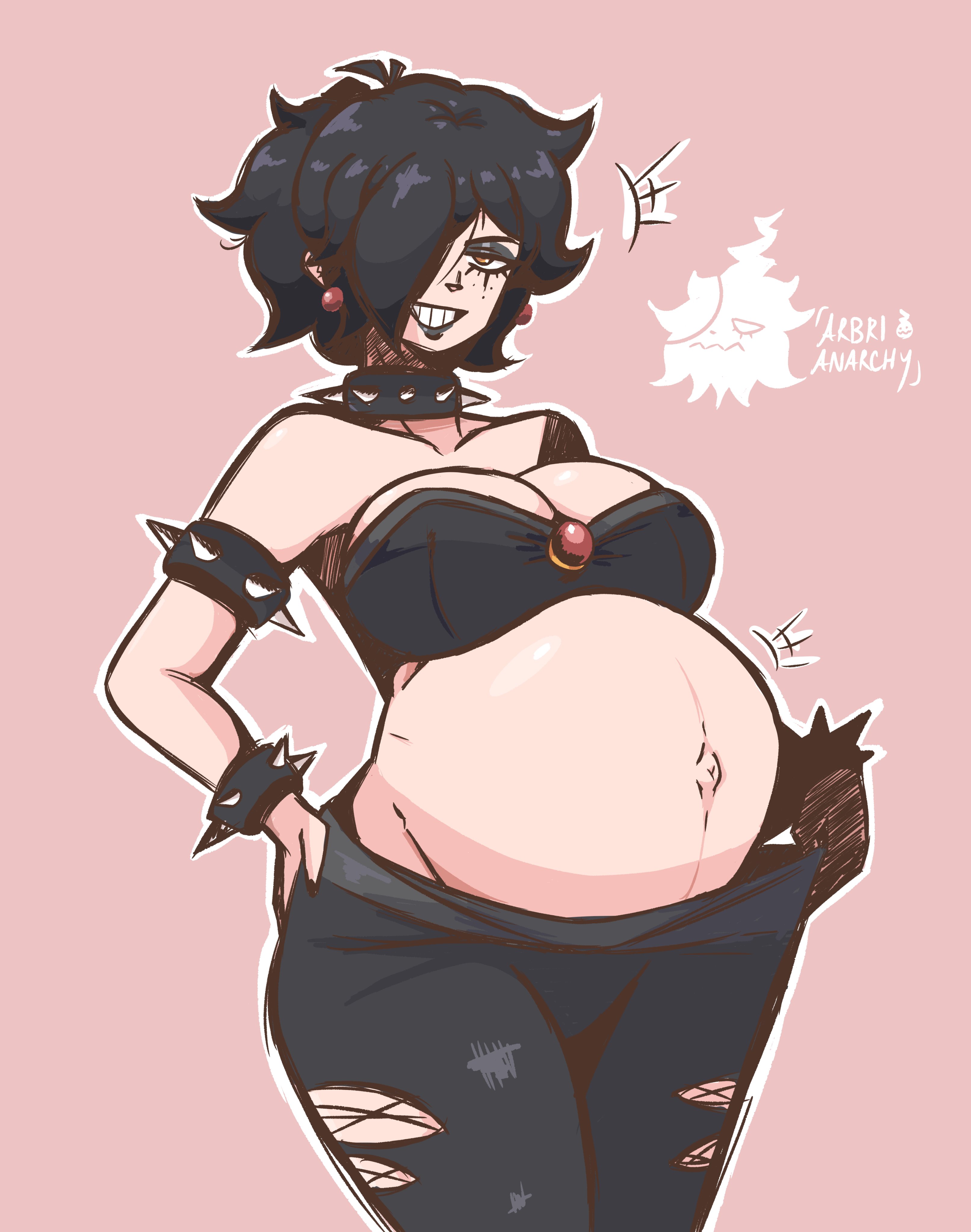 1girls, arbrianarchy, female, nails painted, original character, pregnant, pregnant female, super belly