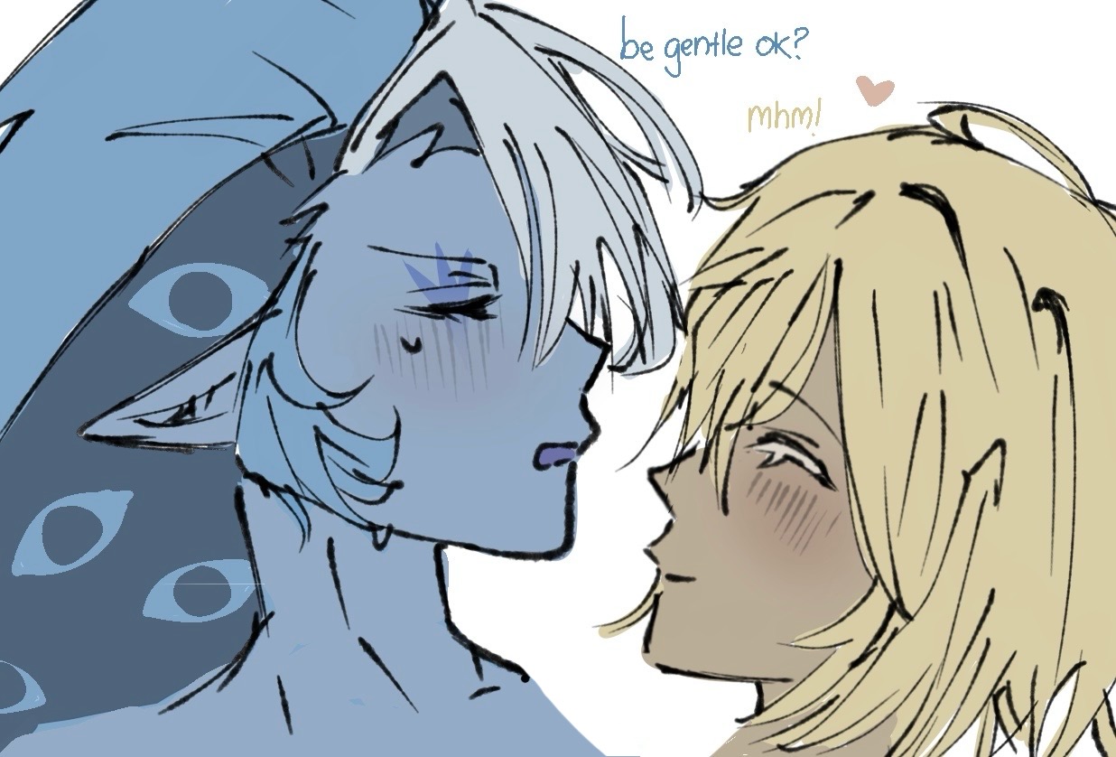 blush, cookie run, cookie run kingdom, gay, male, pure vanilla cookie, shadow milk cookie, yaoi