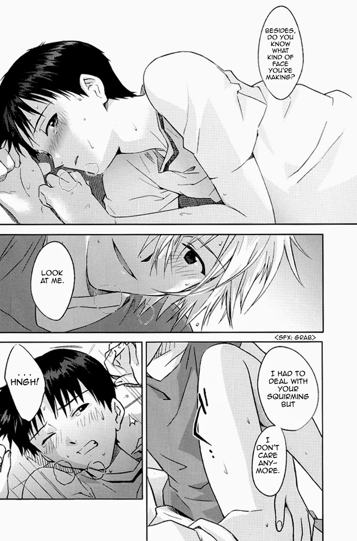 2boys, anal, blush, boy rape, clothed sex, clothing, comic, doujinshi, forced, gay, hard translated, kaworu nagisa, magarikoji lily, male, male only, monochrome, neon genesis evangelion, rape, shinji ikari, tears, yaoi