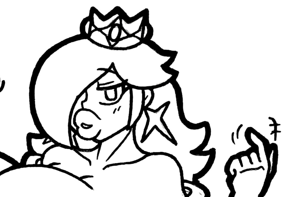 a big_breasts big_lips bimbo_lips breasts female lips mario_(series) mr.ctm mr_ctm princess_rosalina wip