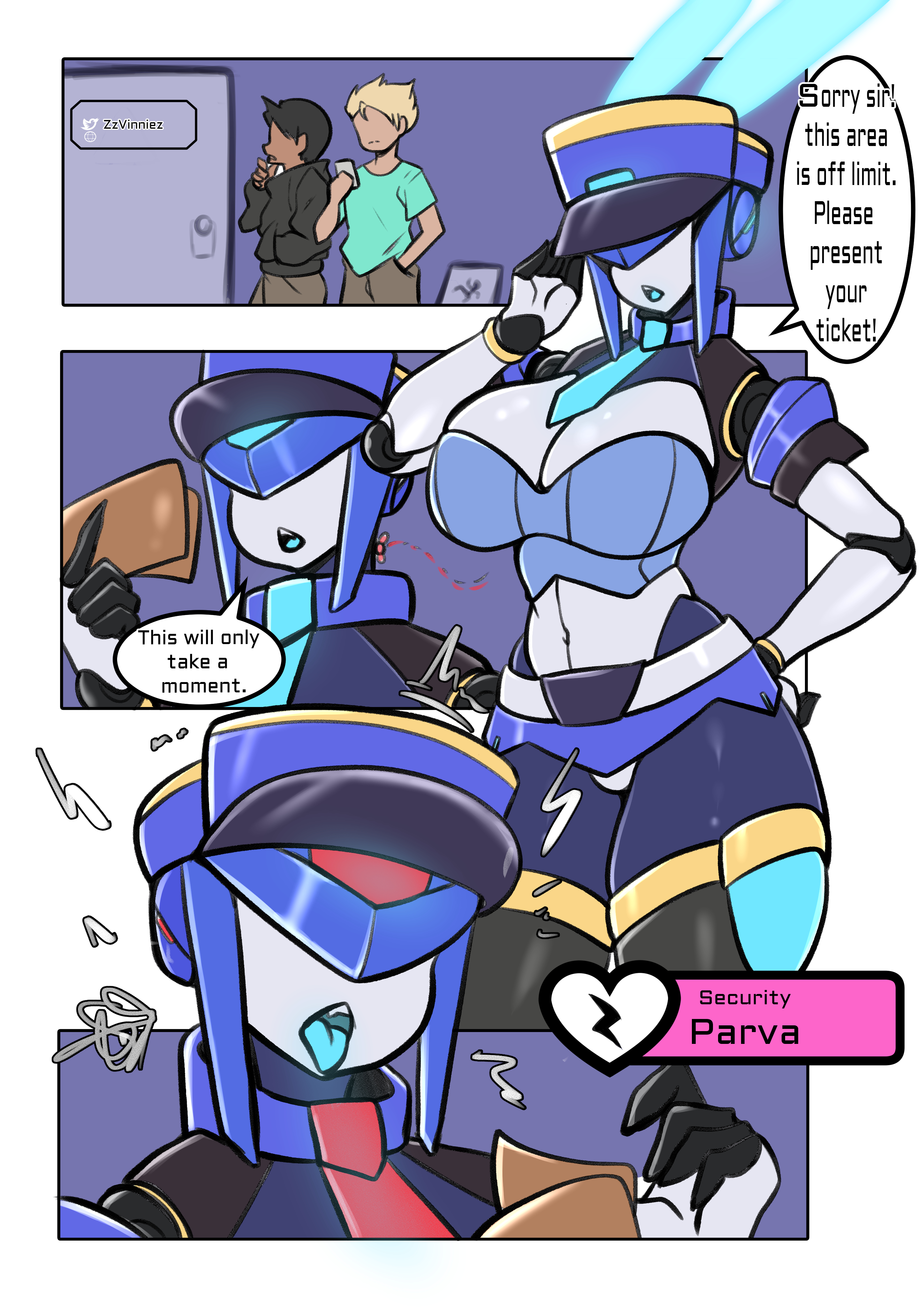 1girls, 2boys, female, genderswap, genderswap (mtf), lapi (zzvinniezz), male, robot, robot girl, rule 63, tagme, zzvinniezz