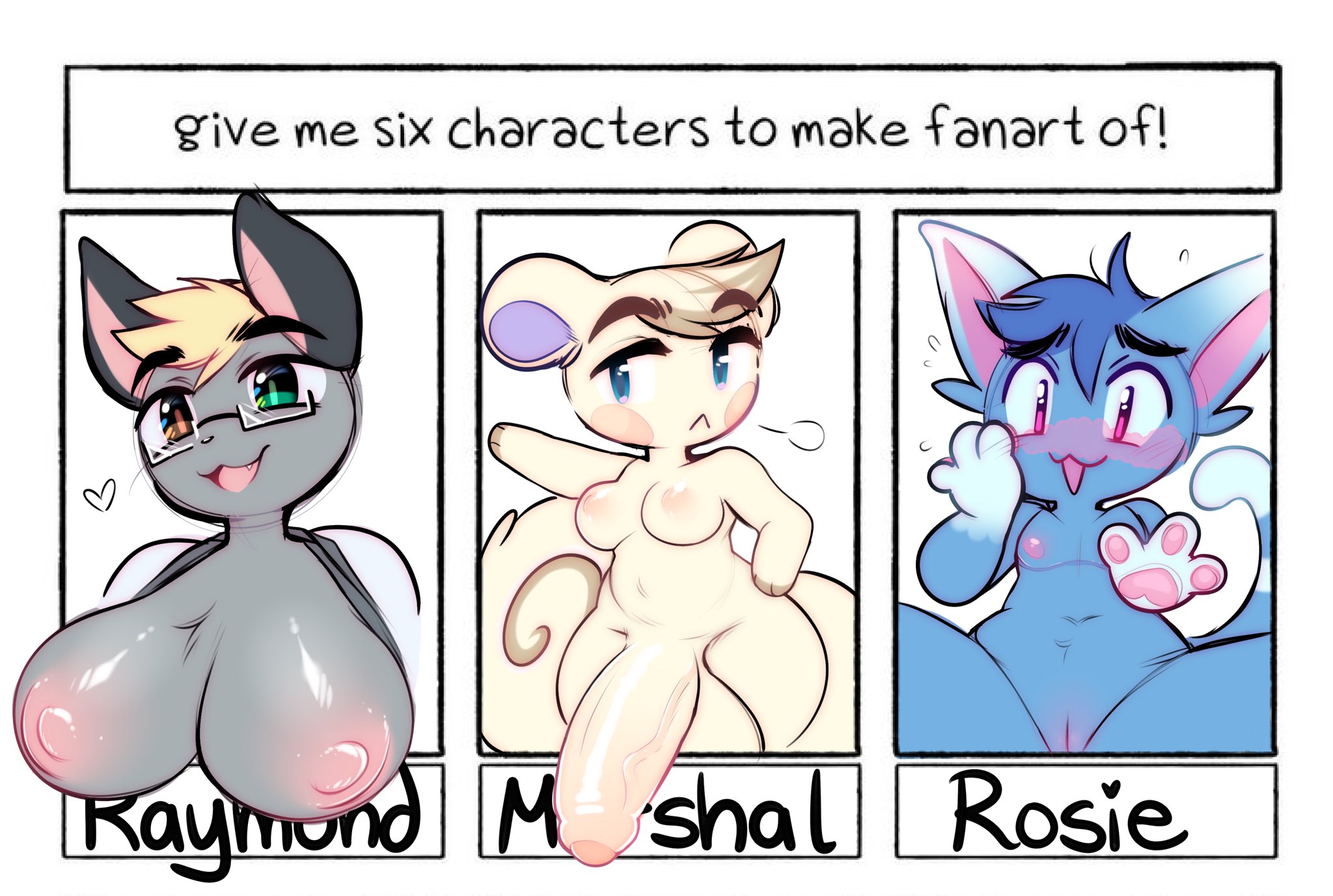 1futa, 2020, 2girls, animal crossing, anthro, areolae, balls, big breasts, big penis, blonde hair, blue body, blue eyes, blue fur, blue hair, blush, breasts, brown eyes, dipstick ears, dipstick tail, embarrassed, english text, erect nipples, eyebrows, eyewear, feline, female, female with female, foreskin, fur, furry, futa with female, futanari, glasses, green eyes, grey body, grey fur, hair, half-erect, heart, heterochromia, hi res, huge breasts, huge penis, humanoid genitalia, humanoid penis, hyper, hyper balls, hyper penis, intersex, large breasts, large penis, mammal, marshal (animal crossing), mastectomy scar, meme, multicolored body, multicolored ears, multicolored fur, multicolored tail, nintendo, nipples, nude, pawpads, penis, pink eyes, pink pawpads, pussy, raikissu, raymond (animal crossing), rodent, rosie (animal crossing), scar, small but hung, square glasses, squirrel, testicles, text, thick eyebrows, thick thighs, tree squirrel, two-tone body, two-tone fur, uncircumcised, uncut, veins, veiny penis, video games, white body, white fur, wide hips, yellow body, yellow fur