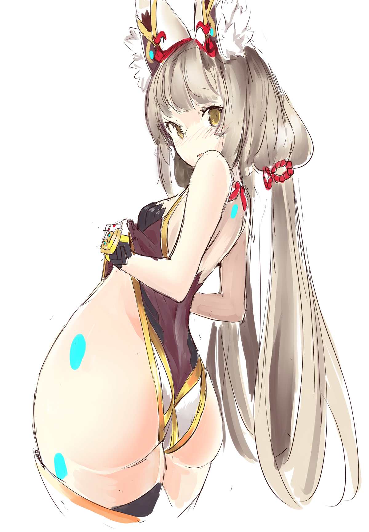 1girls, female, nia, nia (blade), nia (xenoblade), nintendo, solo, swimsuit, tim (pixiv 2189550), xenoblade (series), xenoblade chronicles 2