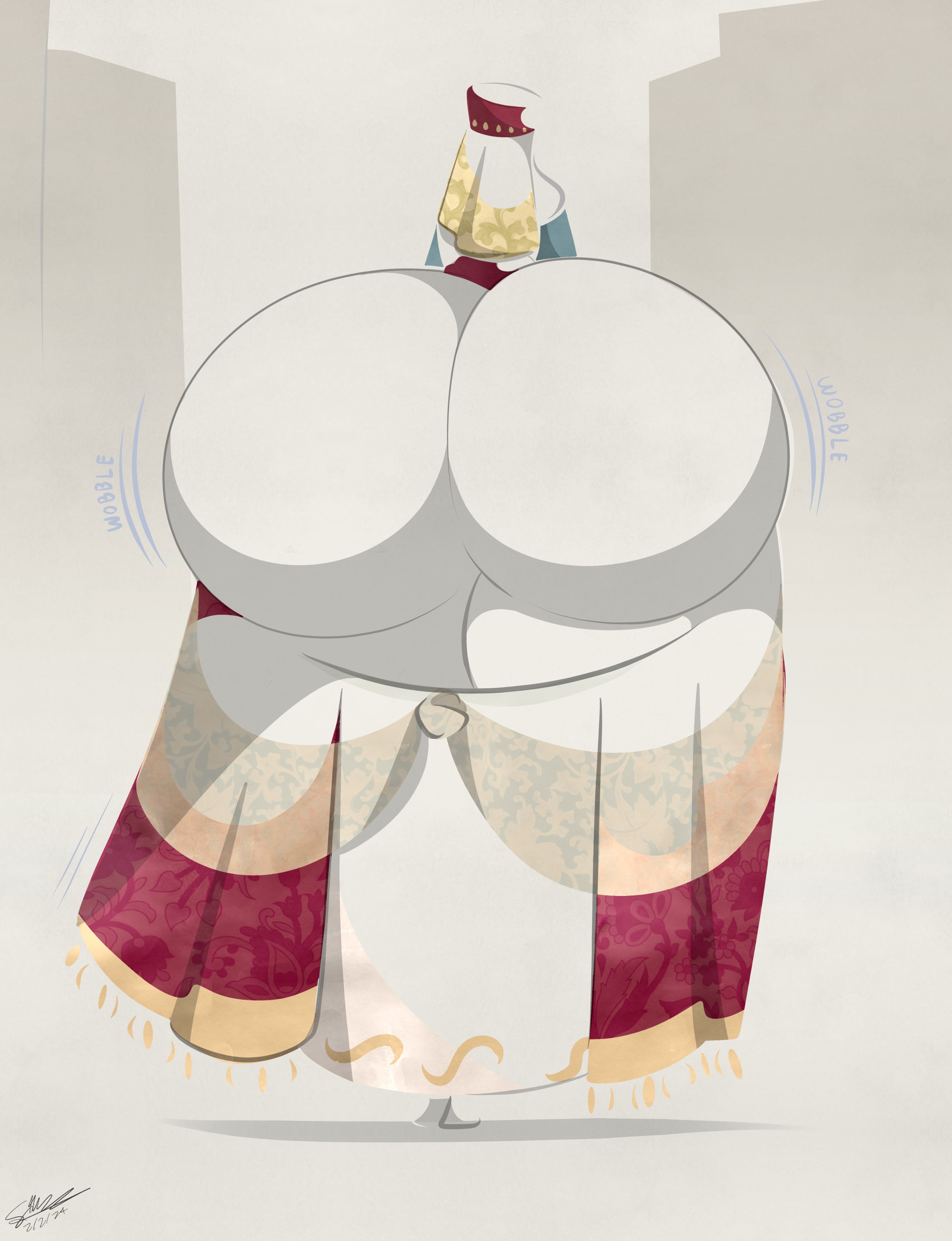 1girls, ass, ass body, ass focus, ass jiggle, behind view, big ass, bottom heavy, dress, fat ass, female, female focus, female only, giant ass, gigantic ass, huge ass, huge hips, huge thighs, hyper, hyper ass, hyper hips, hyper thighs, jiggle, massive ass, massive hips, massive thighs, motion lines, revealing clothes, round ass, selaiki, selaiki history (sparks spectrum), solo, sparks spectrum, thick ass, thick thighs, thin waist, walking, wide hips