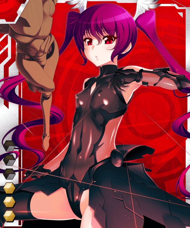 00s aoi_nagisa_(metalder) bodysuit breasts card_(hr) card_(medium) covered_erect_nipples female latex official_art purple_hair red_eyes shirase_yuzuriha small_breasts taimanin_(series) taimanin_asagi taimanin_asagi_battle_arena taimanin_asagi_battle_arena_all_card_gallery taimanin_asagi_kessen_arena twintails