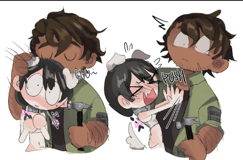 1boy1girl boyfriend_to_death female guro hammer male oc orginal_character puppy puppygirl sealwool self_insert strade