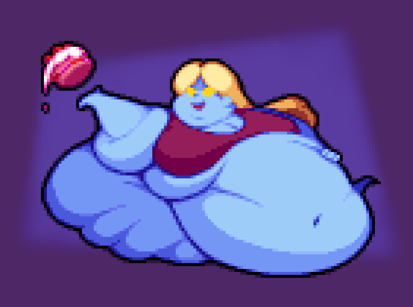 belly bra cake fat fat_rolls huge_belly immobile luigi's_mansion mario_(series) melody_pianissima morbidly_obese pixel_art sprito01 ssbbw ussbbw