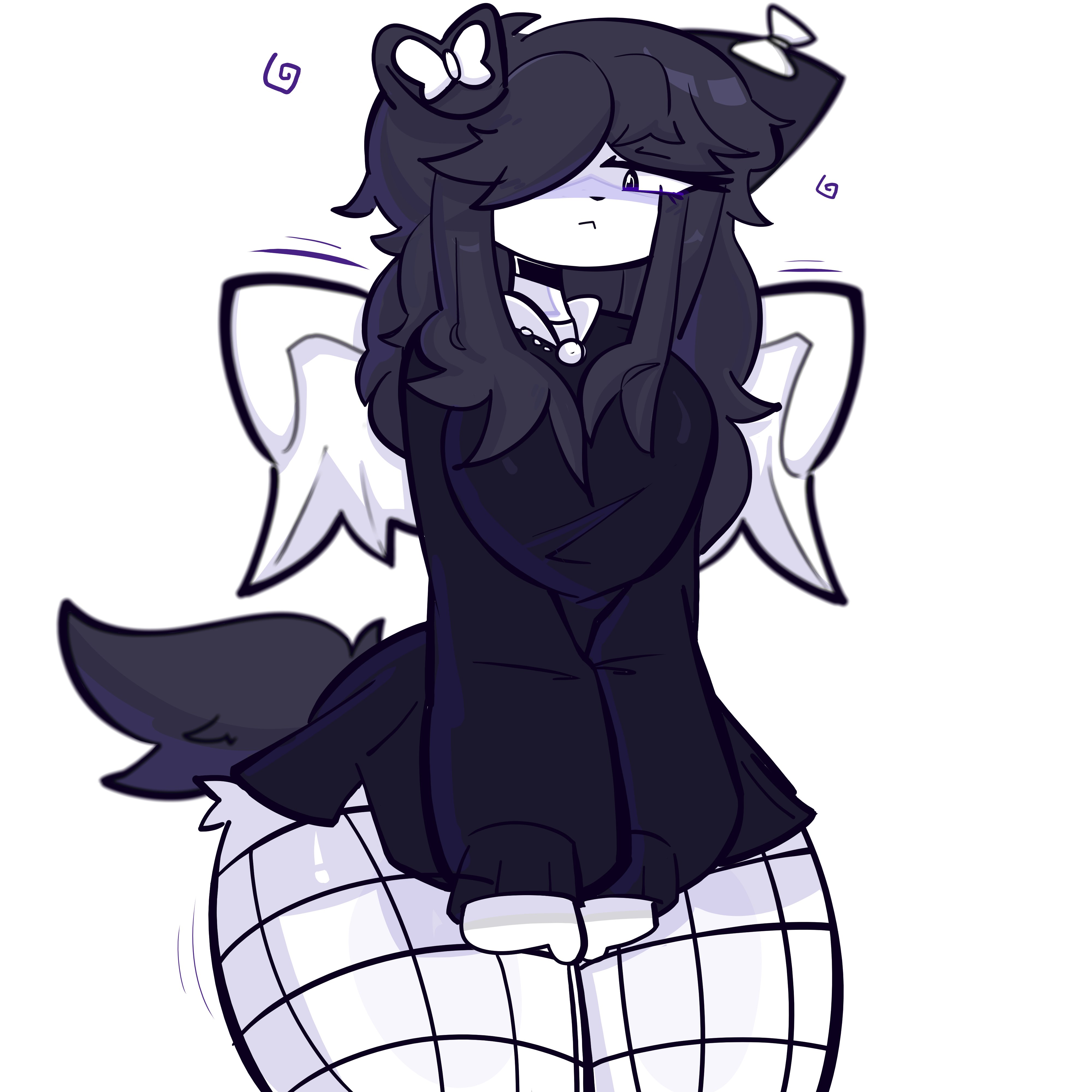 1girls, anthro, breasts, cleavage, female, female focus, female only, fur, furry, furry female, furry only, merricuwu, tail