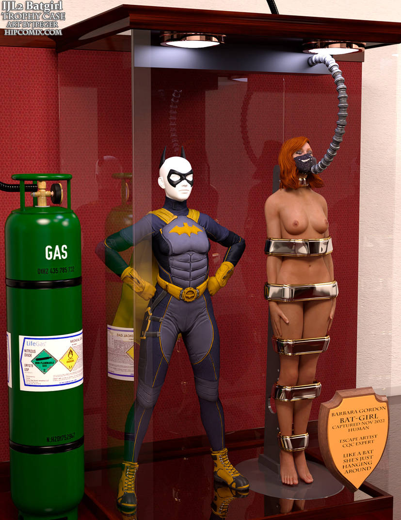 3d barbara_gordon barbara_gordon_(gotham_knights) batgirl batgirl_(gotham_knights) batman_(series) bound bound_arms bound_legs completely_naked completely_naked_female completely_nude completely_nude_female dc dc_comics gotham_knights mannequin nude nude_female thejpeger trophy_case unconscious unconscious_female