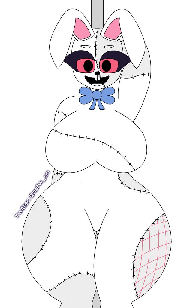 big_breasts female five_nights_at_freddy's fnaf furry furry_suit posing rabbit rabbit_suit security_breach thick thick_thighs vanny vanny_(fnaf)