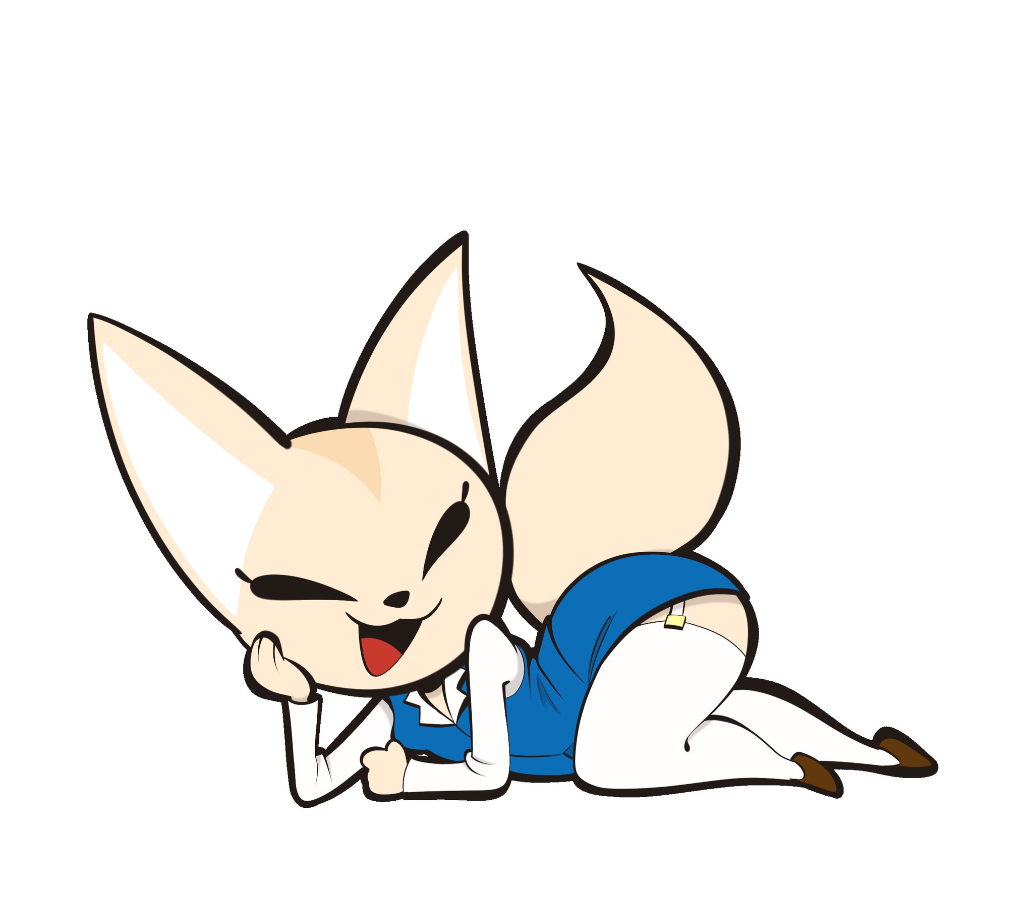 fenneko, furry, large ass, smug, squirrelboydraw, thick thighs