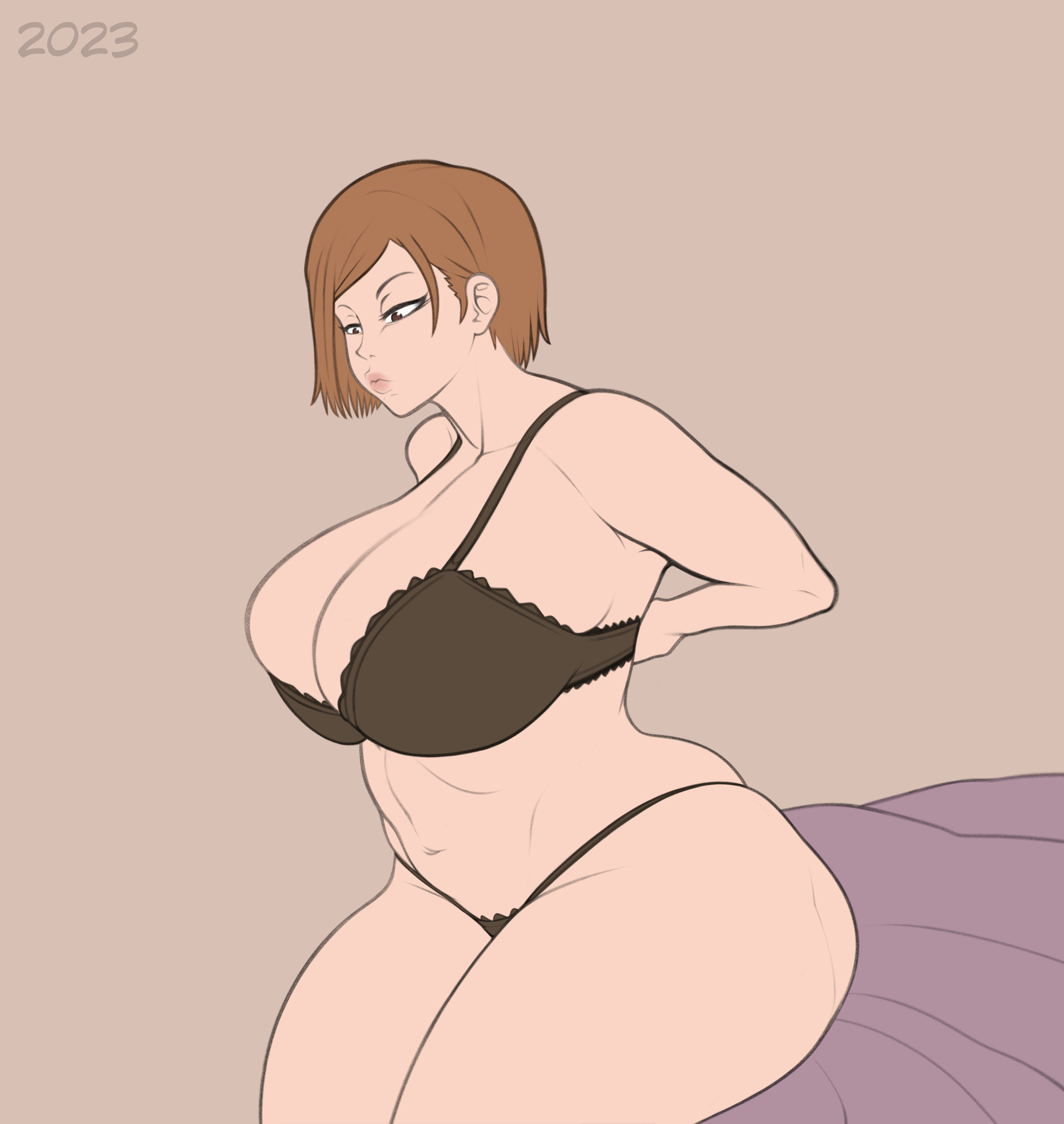 1girls, breasts, esclavohentai, female, huge breasts, jujutsu kaisen, kugisaki nobara, nobara kugisaki, shonen jump, thick thighs