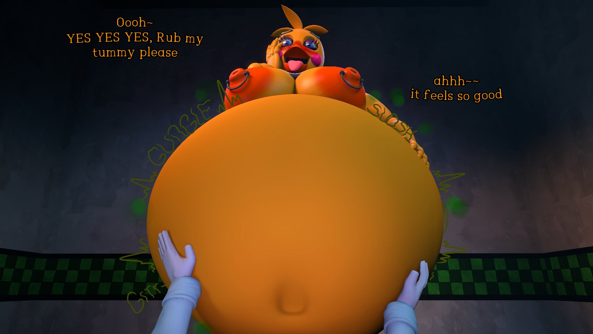 1girls, 3d, animatroni, animatronic female, beak, big breasts, breasts, digestion, digestion noises, fat, female, female pred, five nights at freddy's, five nights at freddy's 2, furry, furry female, furry pred, human prey, hyper, hyper belly, large boobs, large breasts, post vore, pov, pre vore, prey pov, robot, robot girl, robot pred, runaboo chica, toy chica (fnaf), vore, vore belly, vorthomas82