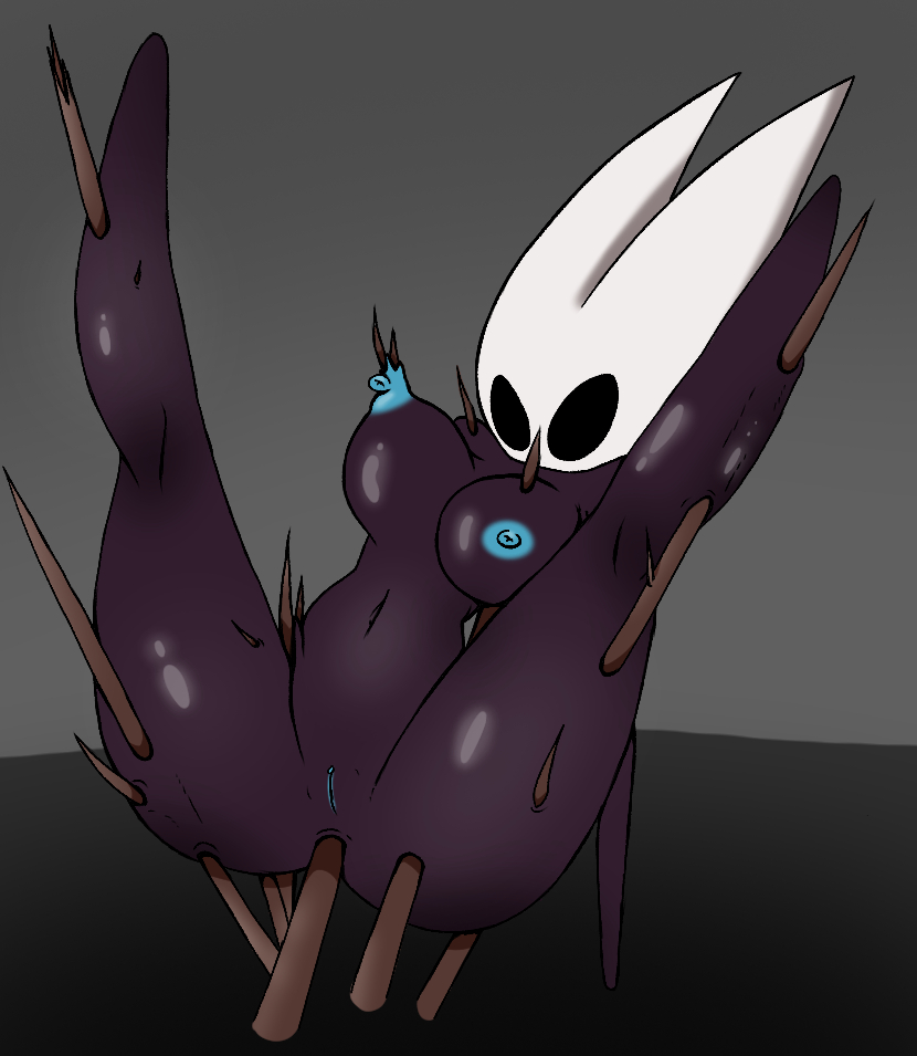 black skin, blue nipples, dead, death, expressionless, female, female death, gore, guro, hollow knight, hollow knight (franchise), hollow knight: silksong, hornet (hollow knight), impalement, male, mask, necrophilia, silksong, solo, spikes, trap, white mask
