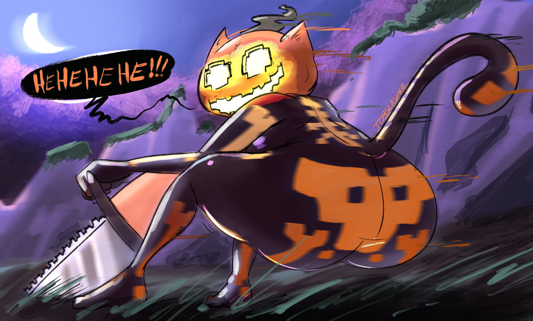 1girls, anthro, ass, ass focus, bbw, big ass, big thighs, breasts, bubble butt, cat ears, cat girl, cat tail, catgirl, chainsaw, female, female focus, female only, fortnite, fortnitemares, gigantic ass, gigantic thighs, halloween, huge ass, huge thighs, hyper, hyper ass, looking at viewer, pumpkin, pumpkin head, skinsuit, spice (fortnite), thick thighs, thighs, toyslasher, voluptuous, voluptuous female