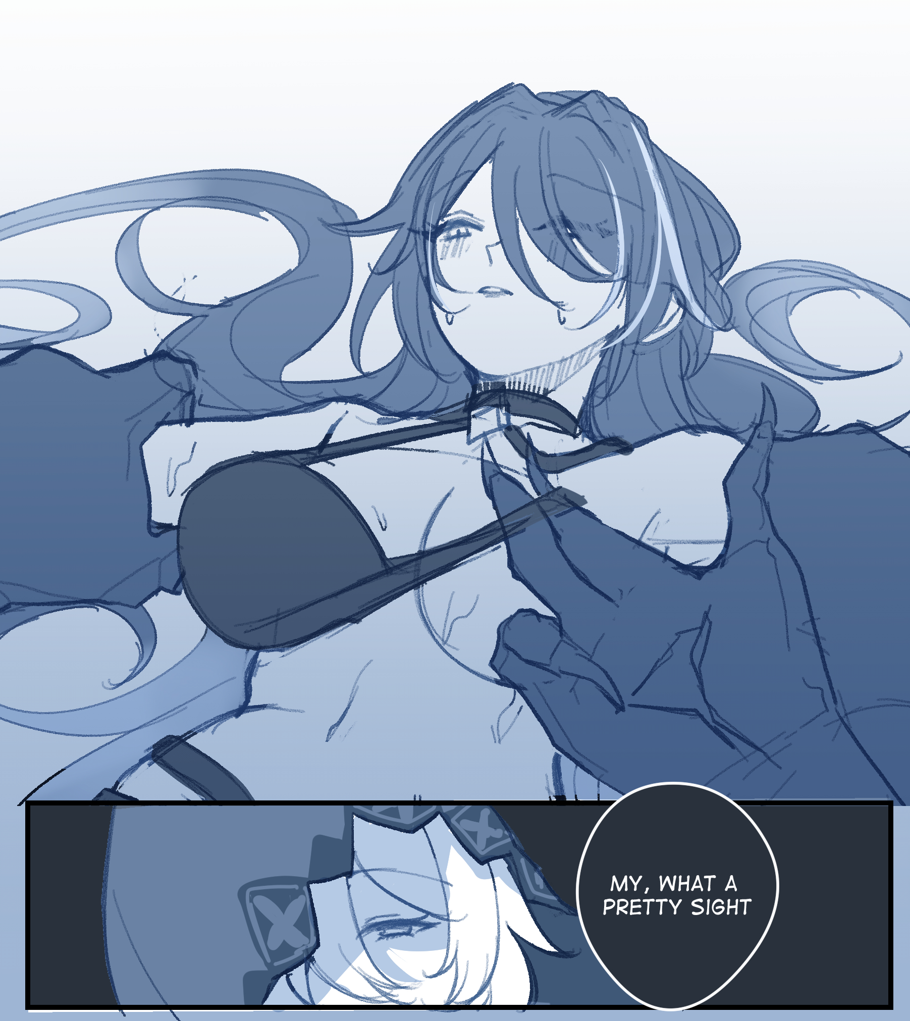 2girls, acheron (honkai: star rail), black swan (honkai: star rail), breasts, female, female only, honkai: star rail, imminent sex, multiple females, multiple girls, nagiwww7, one breast out, straddling, undressing, undressing partner, yuri
