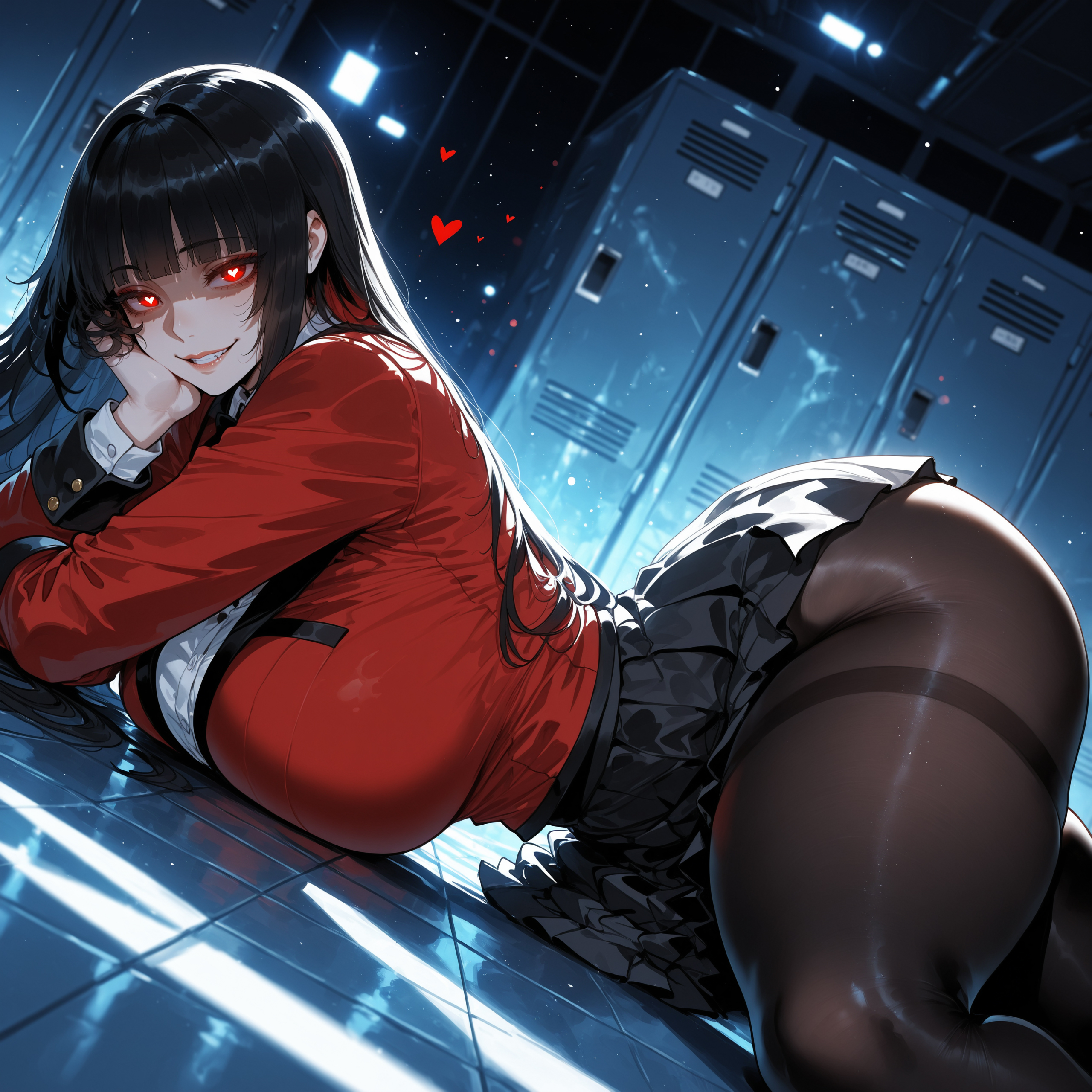1girls, ai generated, big ass, big breasts, big butt, big thighs, black hair, female, female only, huge ass, huge breasts, huge butt, huge thighs, jabami yumeko, kakegurui, miyuai, panties, pantyhose, red eyes, school uniform, seductive, sexy, sexy body, skirt, solo, thick, thick ass, thick butt, thick legs, thick thighs, thighs