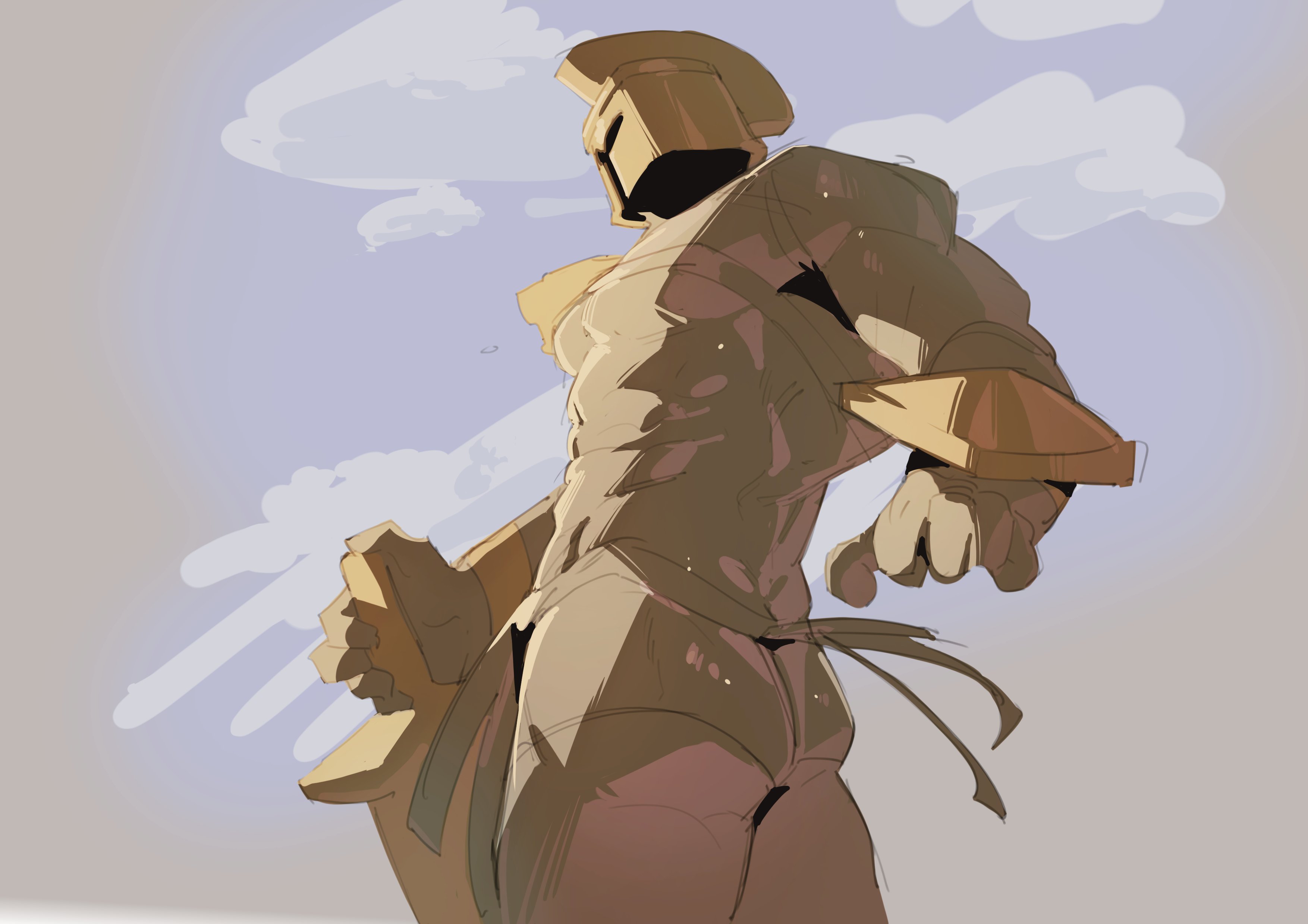 1boy, bara, gay, kogito, male, muscular, statue of ares (fortnite), yaoi