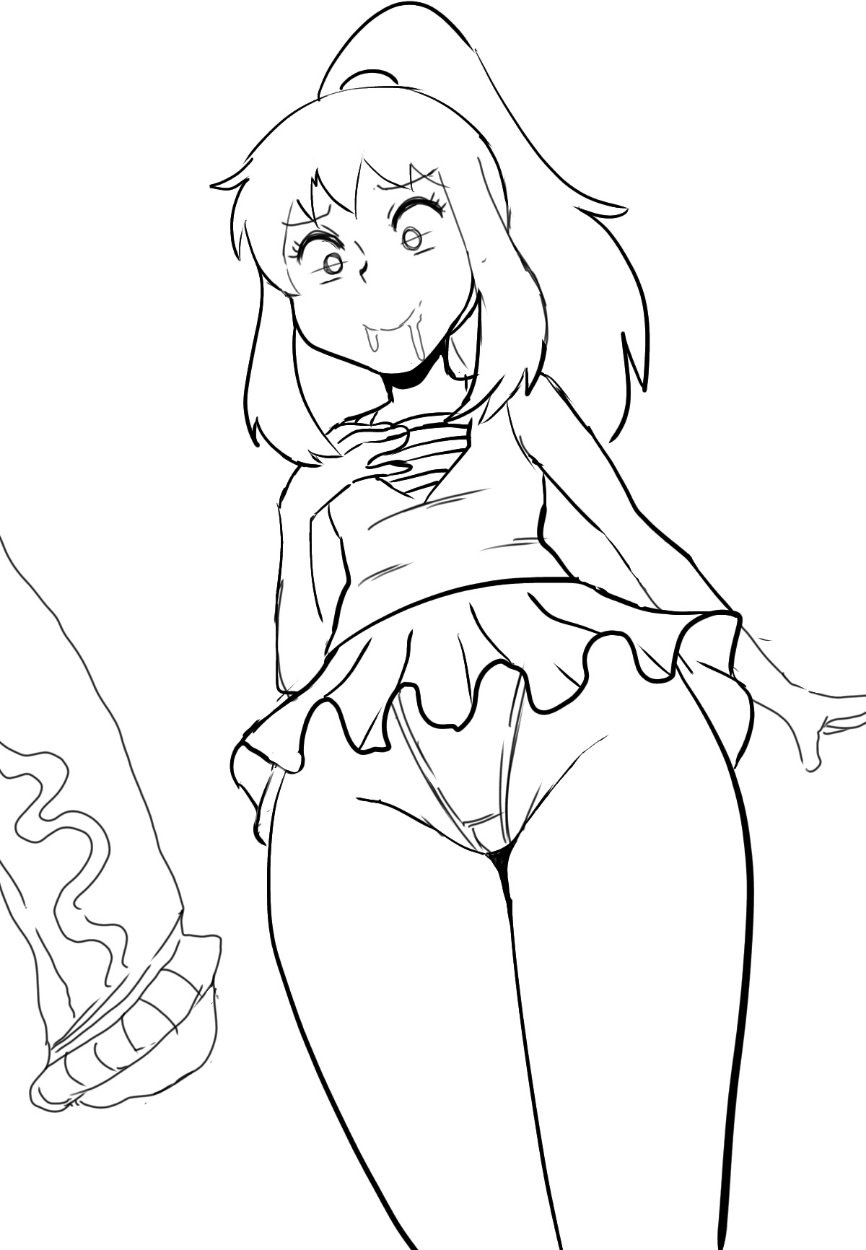 1boy, 1girls, alternate outfit, big penis, breasts, clothed female nude male, dawn (pokemon), drooling, equine, female, female human, feral, half-erect, horse, horsecock, huge penis, human, interspecies, larger male, long penis, looking down, male, monochrome, nude, penis, penis awe, pokemon, pokemon dppt, reach025, saliva, size difference, sketch, small breasts, smaller female, smile, source request, thick penis, veins, veiny penis, young, zoophilia