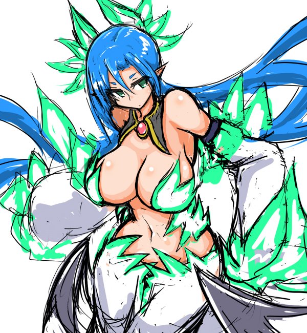 breasts dandandadandddd disgaea disgaea_5 large_breasts nippon_ichi_software no_bra no_panties sage_(disgaea)