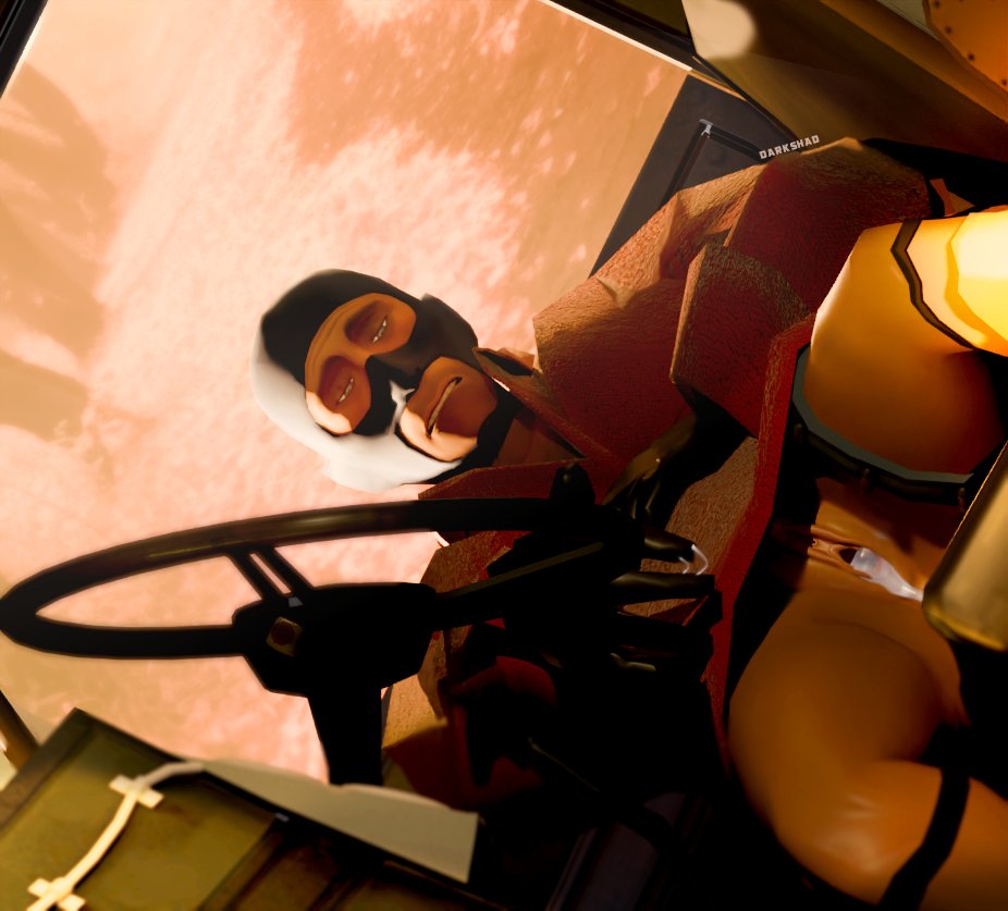 clothes_swap cum cum_in_pussy in_car male_only partially_clothed pussy red_shirt spy_(team_fortress_2) swapped_clothes team_fortress_2