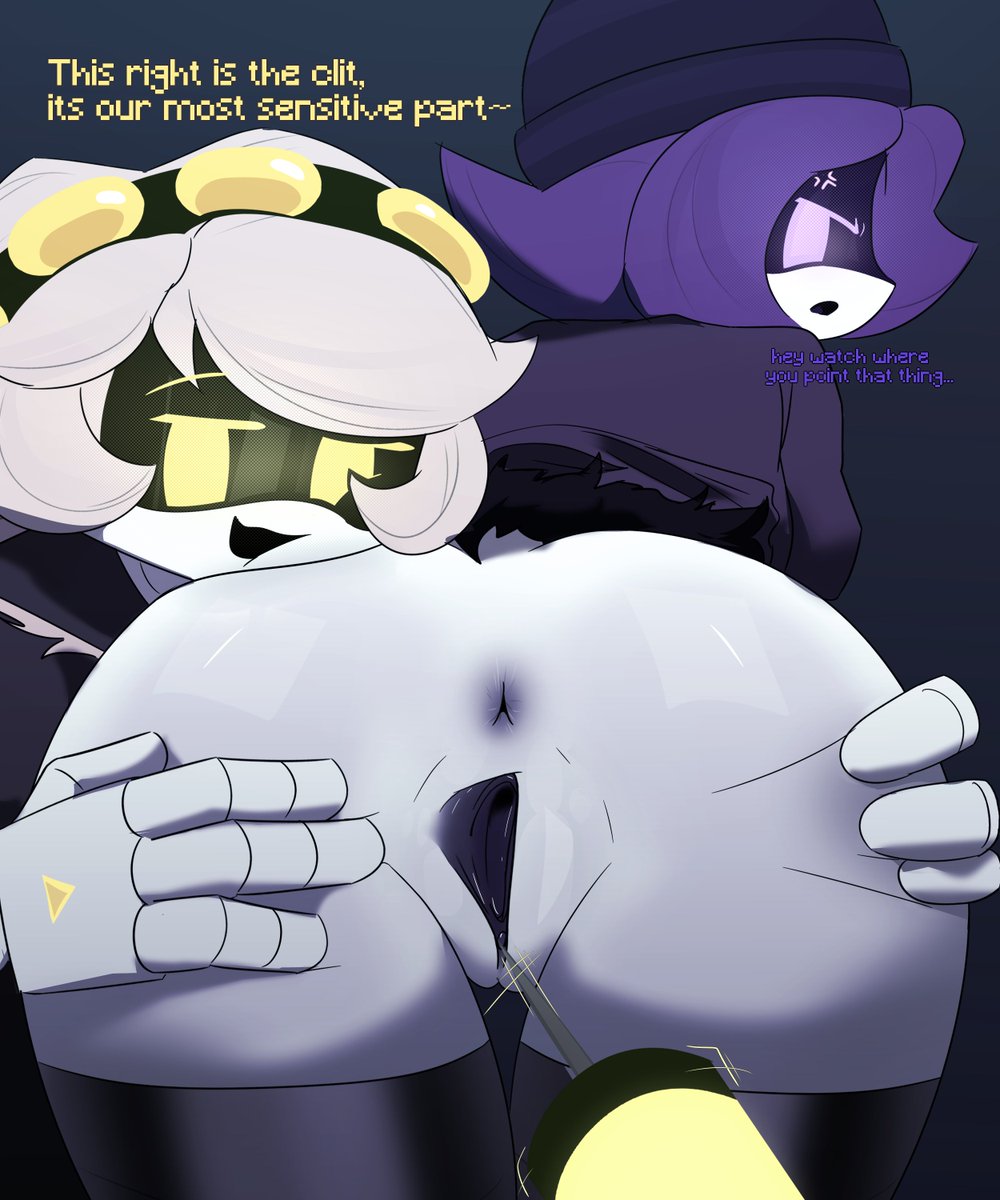 2girls, ass, ass focus, ass spread, big ass, black background, clit, clitoris, female focus, female only, lawgx, murder drones, needle, pointy tail, purple eyes, purple hair, purple pussy, pussy, spread, spread pussy, spreading, spreading pussy, syringe, tail, text, touching ass, uzi (murder drones), v (murder drones), vaginal, vulva, white body, yellow eyes, yuri