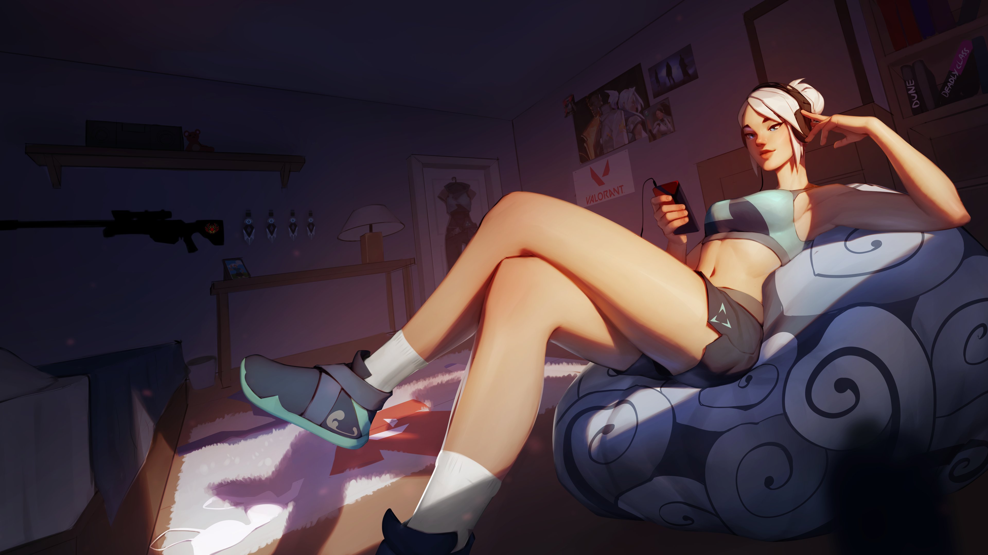 2d, jett (valorant), tagme, theartgun, valorant, video game character