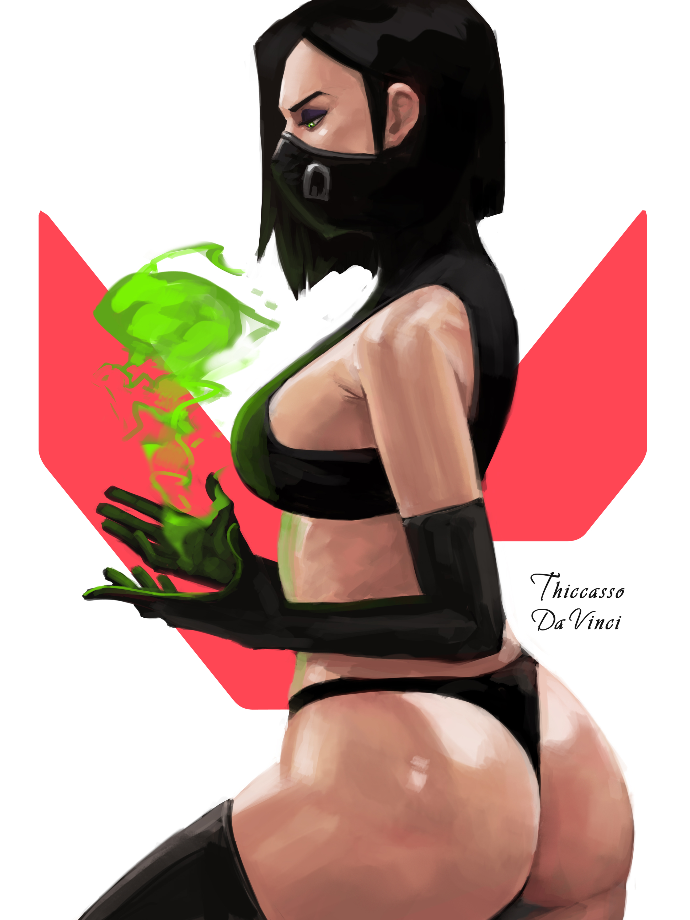1girls, 2d, ass, big ass, breasts, cleavage, female, female only, solo, thiccasso, valorant, video game character, viper (valorant)