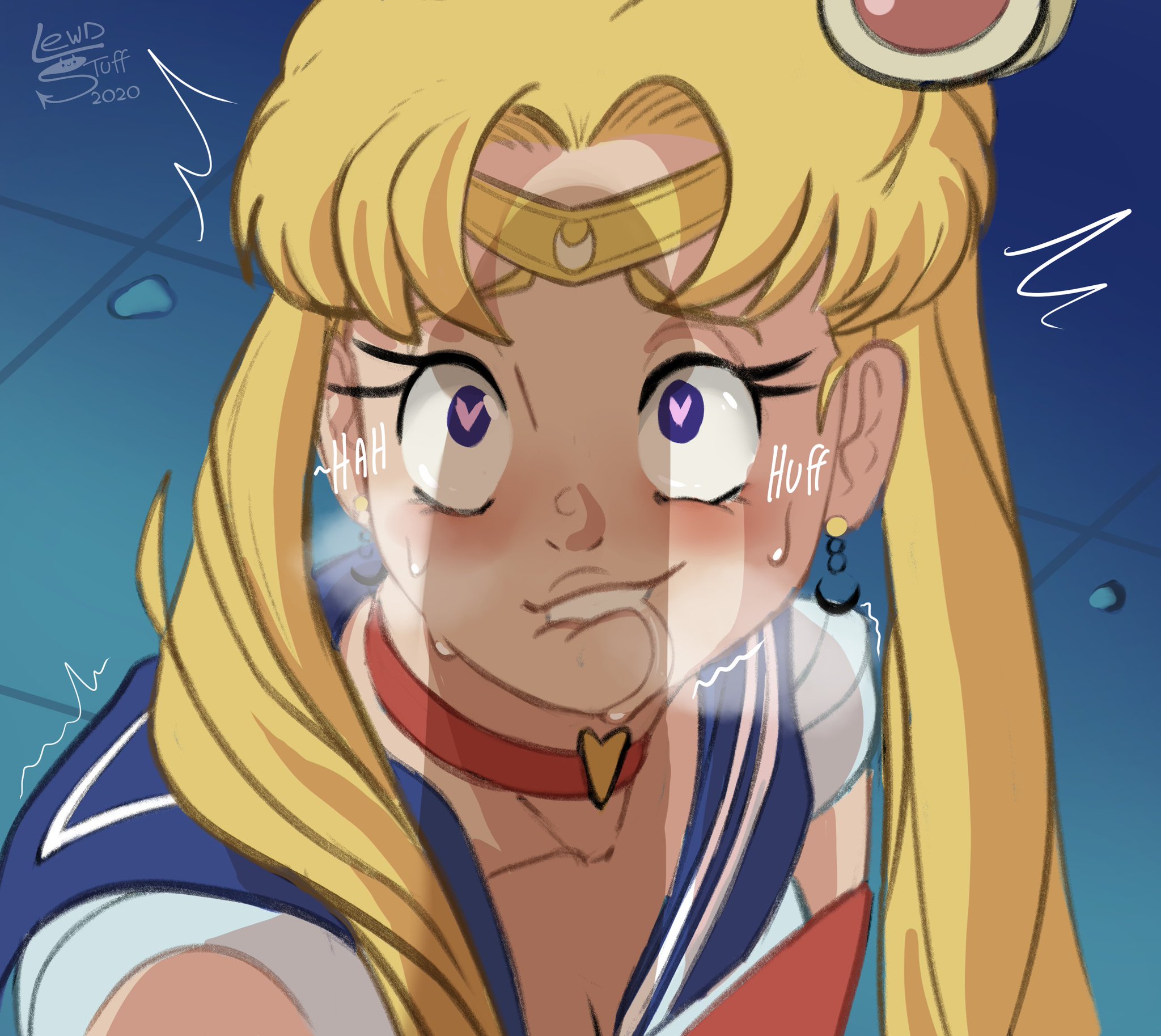 bishoujo senshi sailor moon, biting lip, blonde hair, drooling, female, heart-shaped pupils, heavy breathing, horny, imminent sex, lewdstuff, lip biting, long hair, male, meme, penis, penis awe, penis shadow, ponytails, sailor moon, sailor moon redraw challenge, sailor senshi uniform, steam, sweat