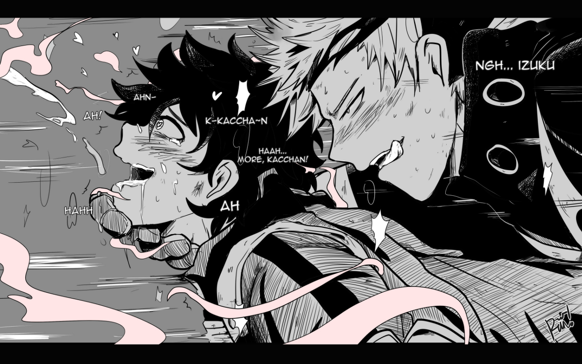 2boys, izuku midoriya, katsuki bakugou, male, male focus, male only, my hero academia, yaoi