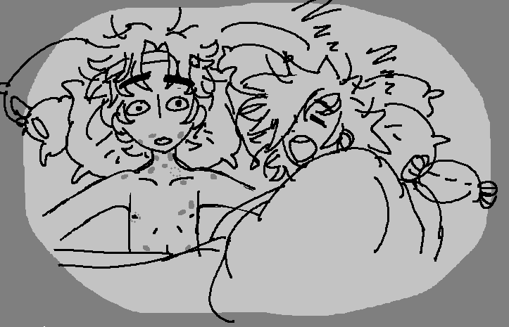 2boys after_sex artist_upload hickeys lemres madou_monogatari male_only milflover727 monochrome puyo_puyo puyo_puyo_fever schezo_wegey sleeping yaoi