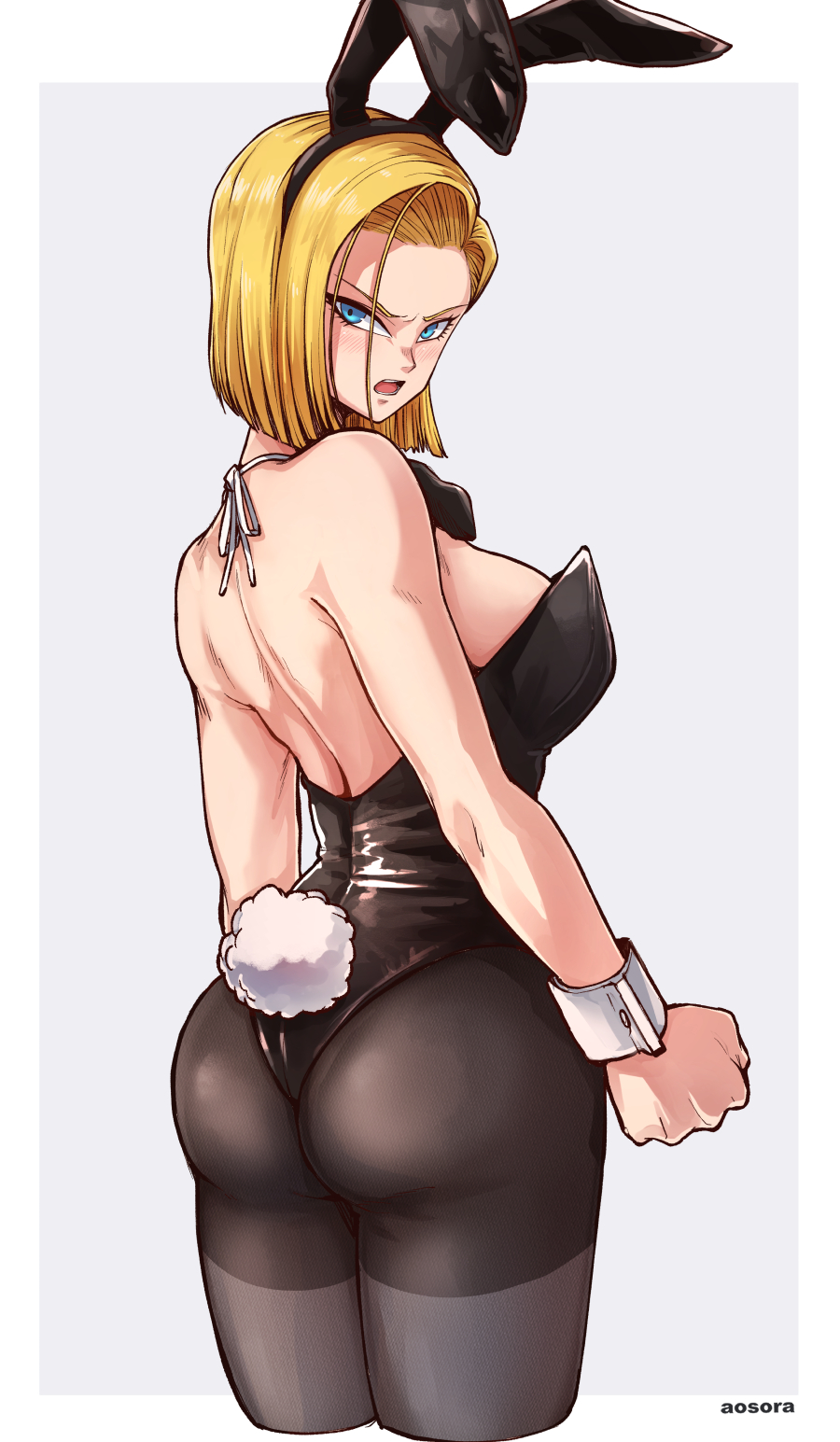 1girls, alternate version available, android 18, aosora, ass, blonde, blonde female, blonde hair, blonde-haired female, blue eyes, blue-eyed female, breasts, cameltoe, cleavage, curvy, dragon ball, erect nipples, female, huge areolae, huge ass, huge breasts, nipples, puffy nipples, pussy, short hair, short-haired female, thick lips, voluptuous, wide hips, yellow hair