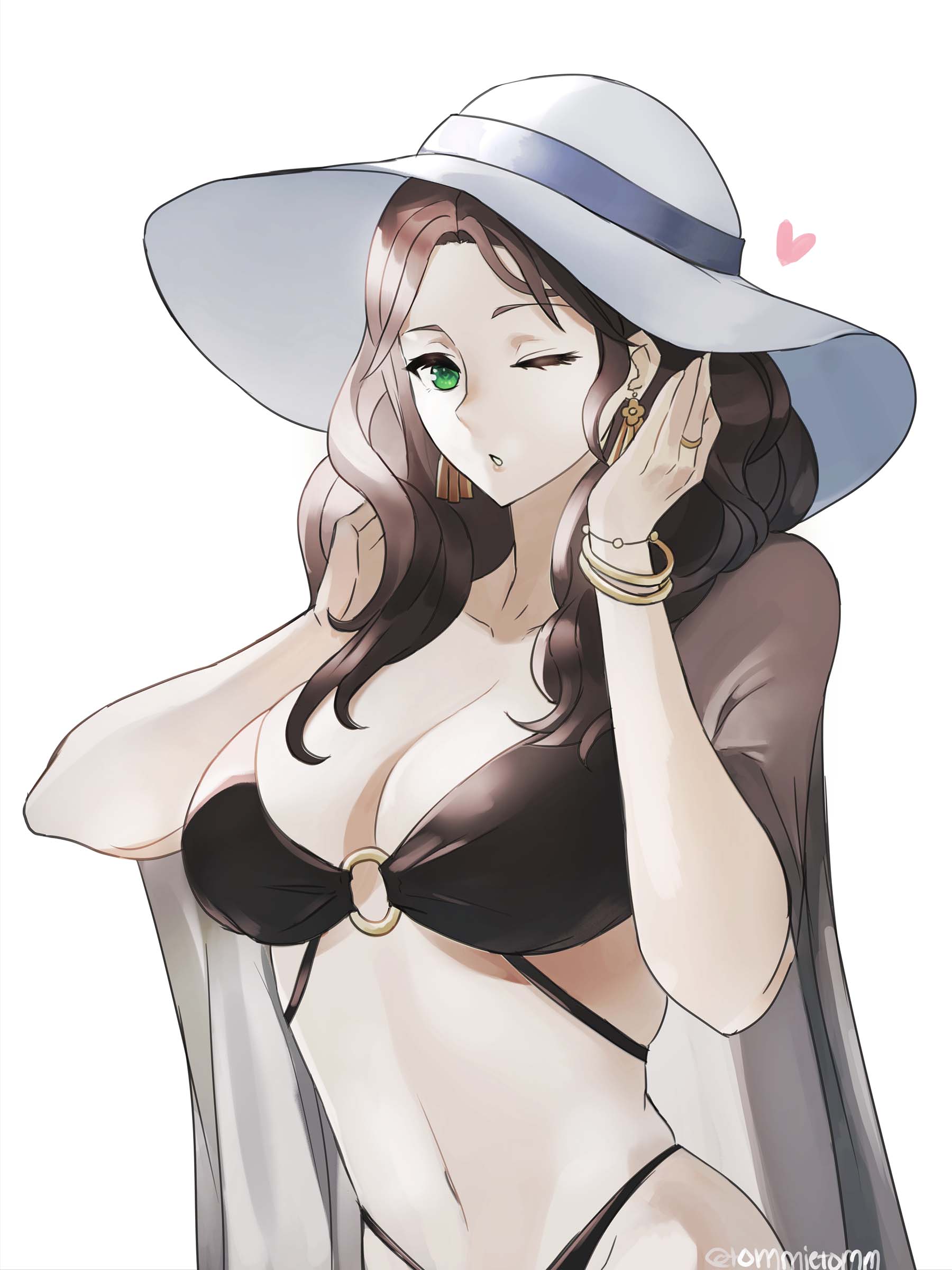 1girls brown_hair dorothea_arnault female female_only fire_emblem fire_emblem:_three_houses green_eyes large_breasts long_hair nintendo solo the_kingduke tommietomm