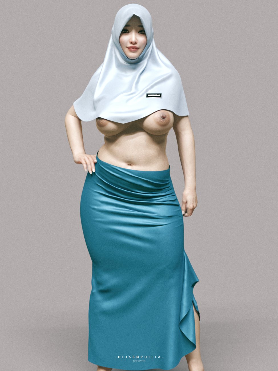 3d breasts female female_only hijab hijabophilia solo solo_female