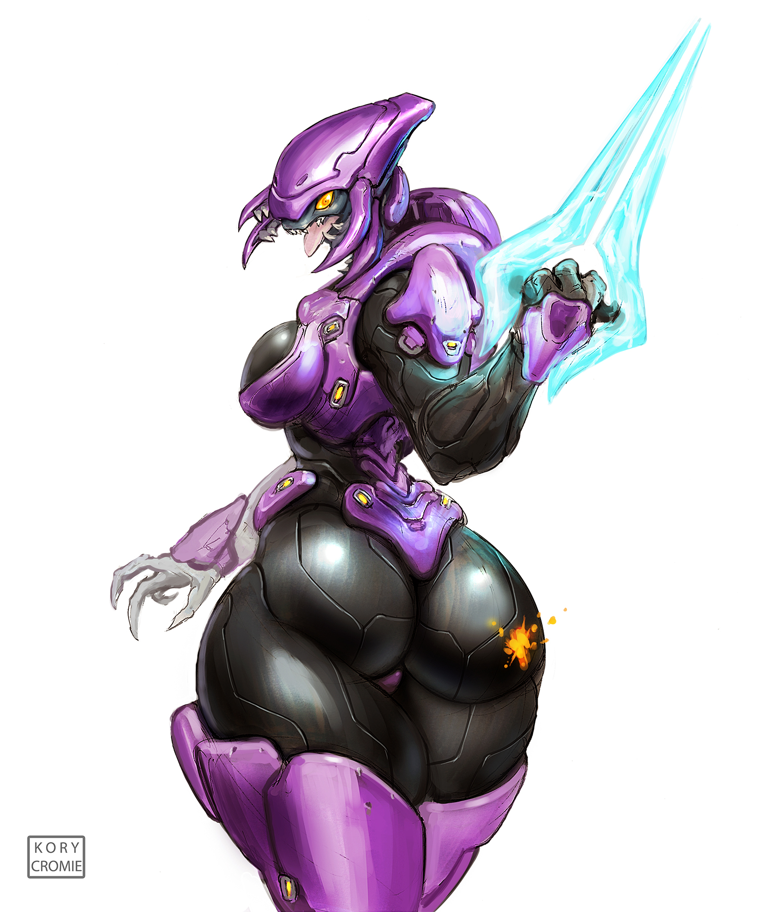 big ass, elite (halo), female, halo (game), halo (series), kory cromie, sangheili, thick thighs