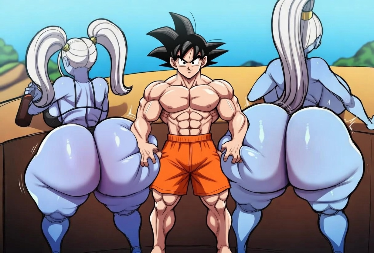 ai, ai assisted, ai generated, big ass, dragon ball, dragon ball super, goku, huge ass, marcarita, novelai, son goku, vados