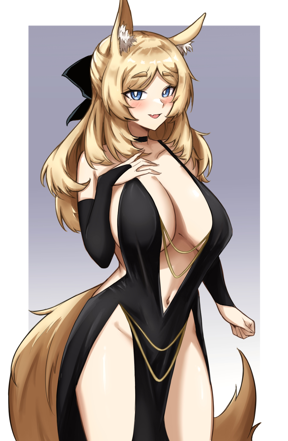 1girls 2024 alternate_costume animal_ear_fluff animal_ears arknights blonde_hair blue_eyes blush fangsod hi_res horse_ears horse_girl horse_tail kemono light-skinned_female light_skin looking_at_viewer navel no_bra no_panties simple_background smile solo tail whislash_(arknights)