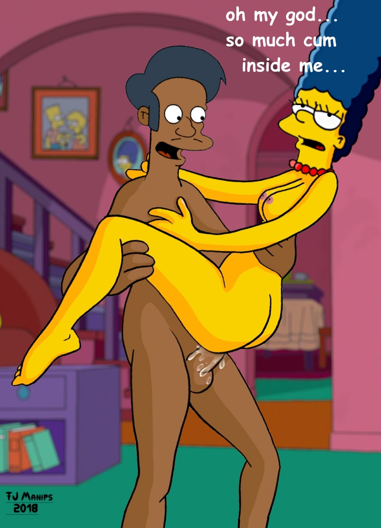 apu_nahasapeemapetilon creampie cum cum_in_pussy cum_inside dark-skinned_male english_text fjm marge_simpson tagme the_simpsons