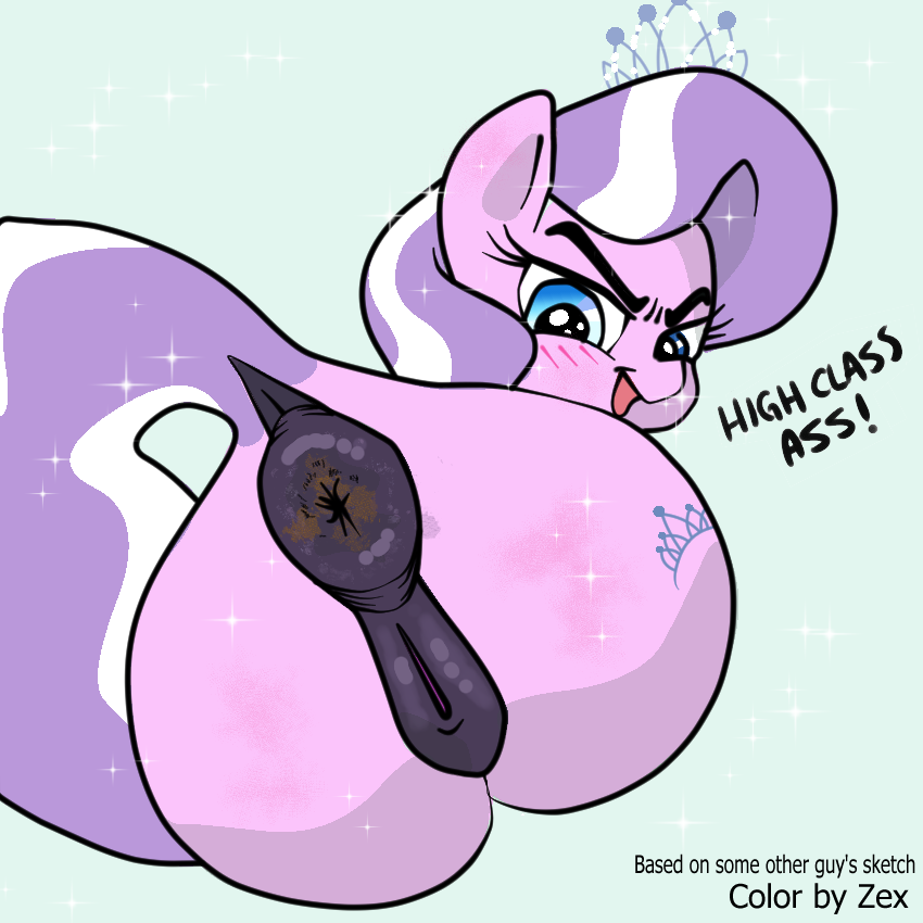 aer0_zer0 animal_genitalia animal_pussy anus ass blackzex2000 diamond_tiara_(mlp) dirty_anus equine equine_pussy horse looking_back my_little_pony ponut scat tail_lift teasing_viewer