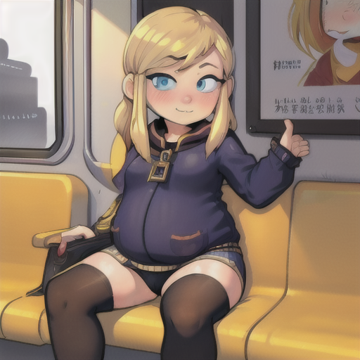 a_hat_in_time aged_up ai_generated blonde_hair blue_eyes chubby chubby_female hat_adult hat_kid light-skinned_female light_skin ponytail stockings suriai thick_thighs thigh_highs thighhighs thighs wide_hips