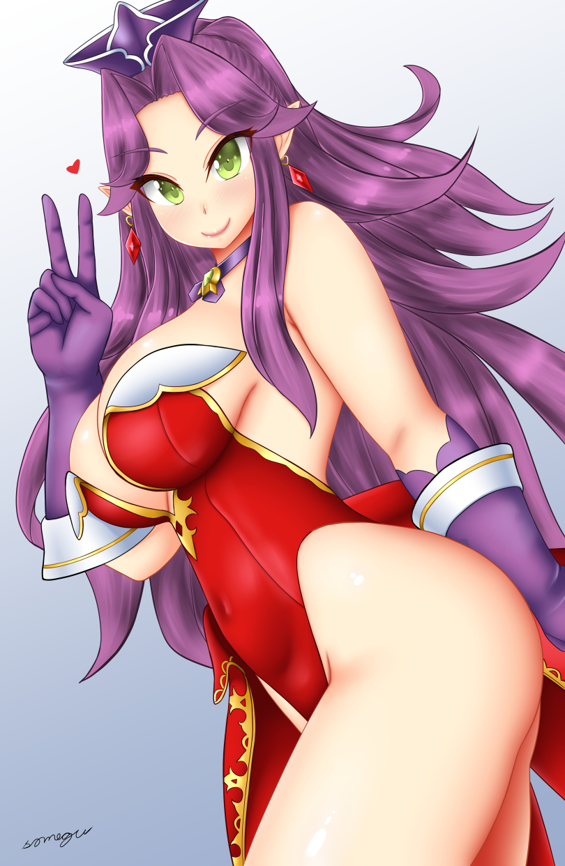 angela angela_(seiken_densetsu_3) angela_(trials_of_mana) breasts female green_eyes highres large_breasts looking_at_viewer purple_hair seiken_densetsu seiken_densetsu_3 tagme trials_of_mana