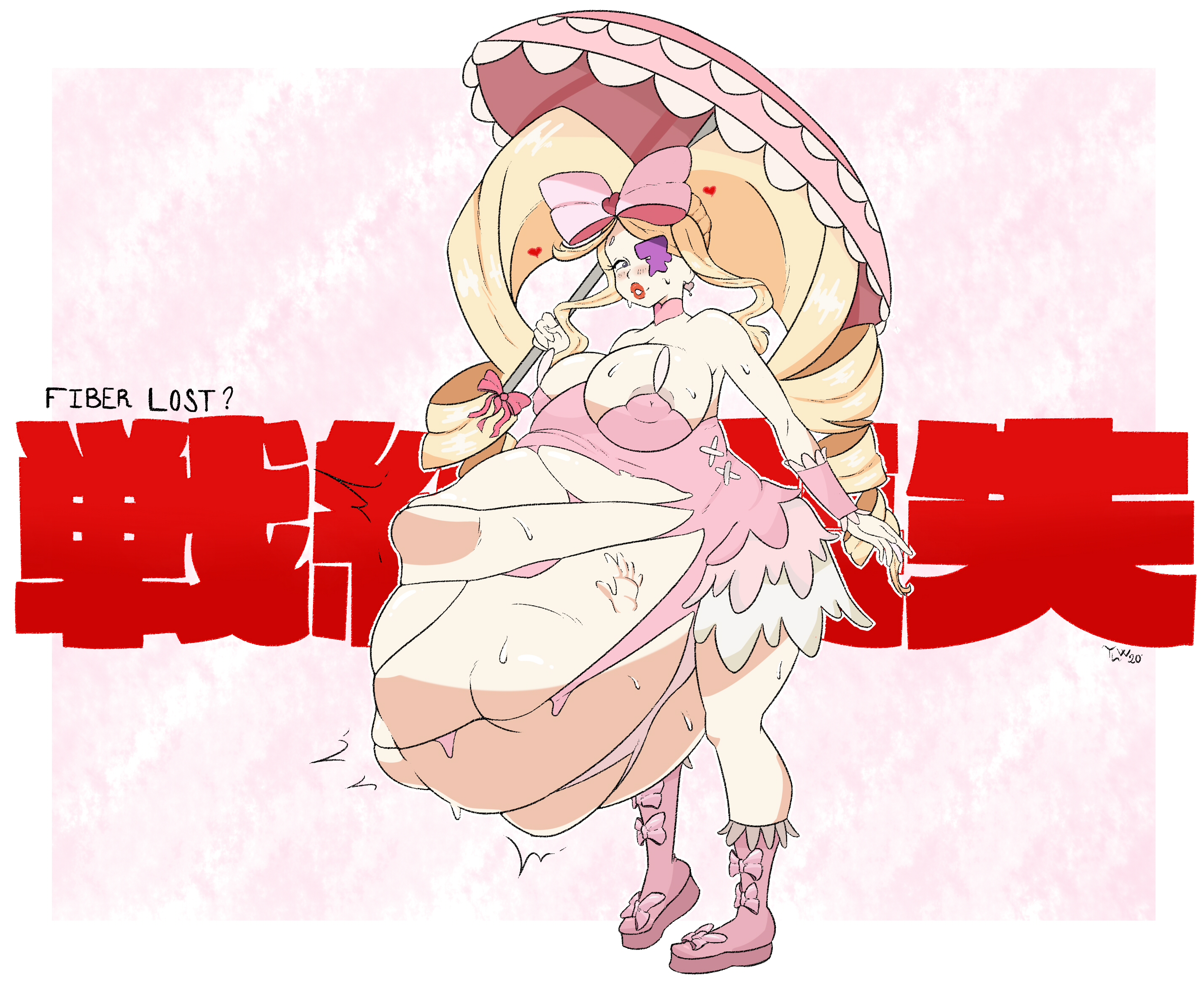 belly, big belly, breasts, female, female pred, harime nui, huge belly, kill la kill, nipples, oral vore, thelazywizard, vore
