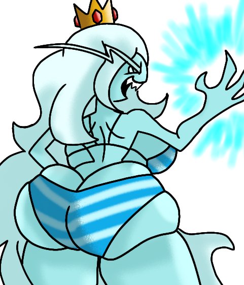 1girls 2022 4_fingers adventure_time ass big_ass big_breasts bikini canon_genderswap cartoon_network claws cute female ice_queen_(adventure_time) kaseyla89864725 looking_at_viewer looking_back rule_63 sharp_teeth sideboob solo striped_bikini striped_bikini_bottom striped_bikini_top tagme white_background white_eyes white_hair