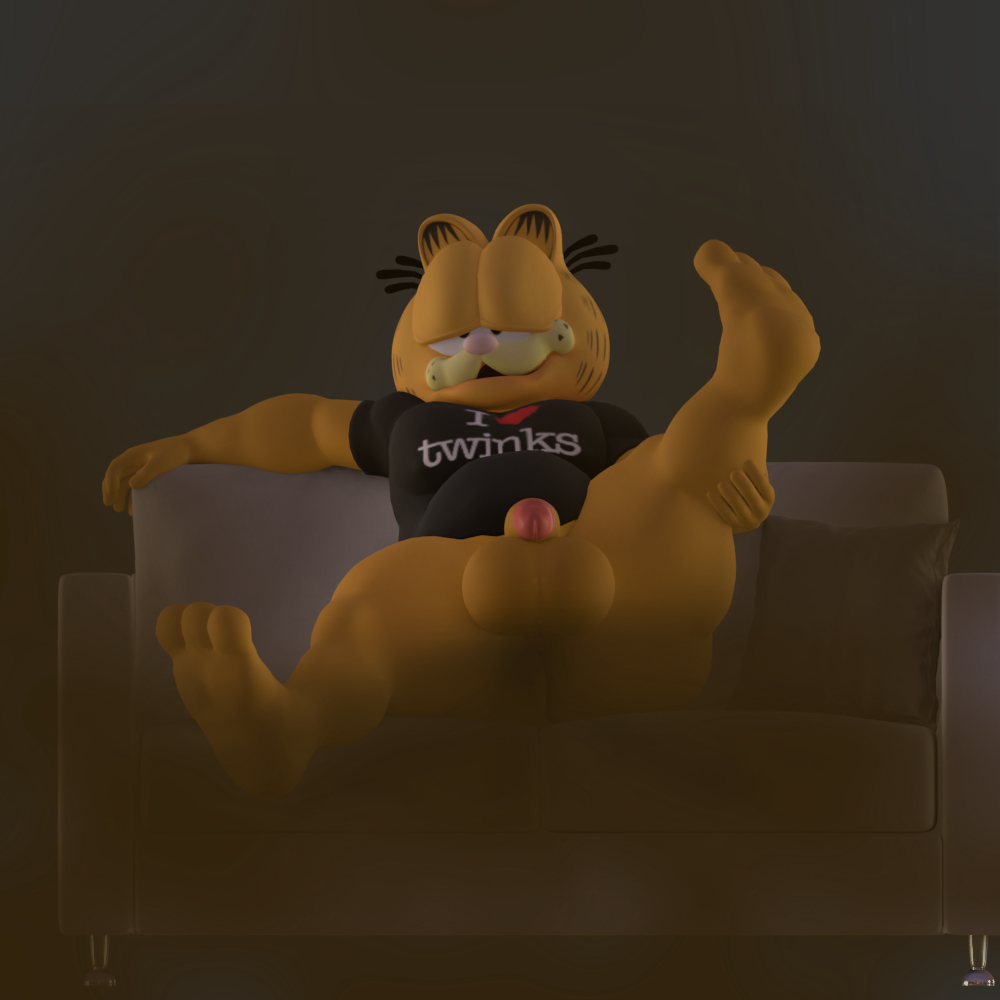 1animal affront_to_nature anthro balls big_balls big_penis blender blender_(software) blender_eevee cat fart fart_cloud fart_everywhere fart_fetish farting furry garfield_(series) garfield_the_cat huge_balls lifting_leg male onyxsplash paramount_pictures paws,_inc. penis shirt shirt_only sitting_on_couch