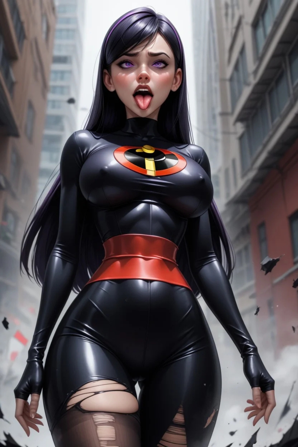 1girls 3d 3d_(artwork) ai_generated big_breasts breasts curvy_female curvy_figure female_focus foreverlife5 gigantic_breasts hi_res huge_breasts light-skinned_female looking_at_viewer pale-skinned_female solo solo_female superheroine the_incredibles violet_parr