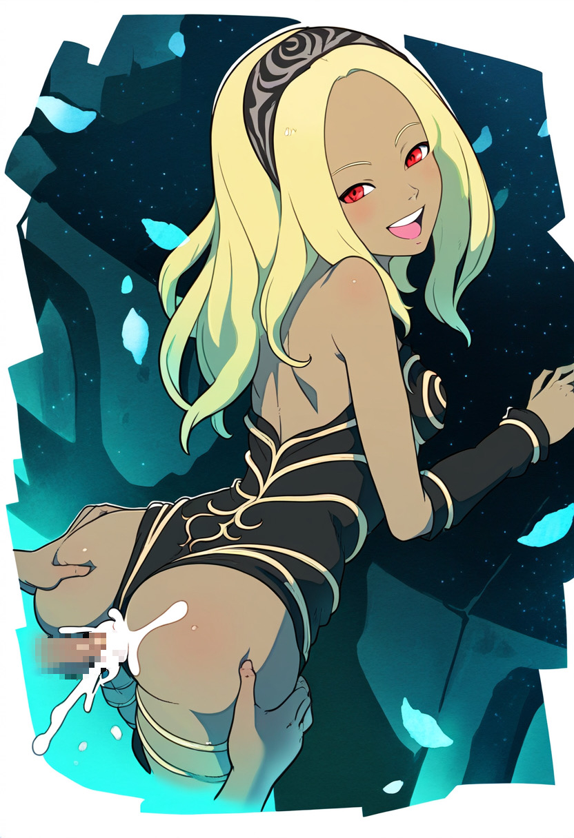 1girls ai_generated ass blonde_hair dark-skinned_female gravity_rush hairband kat_(gravity_rush) sex